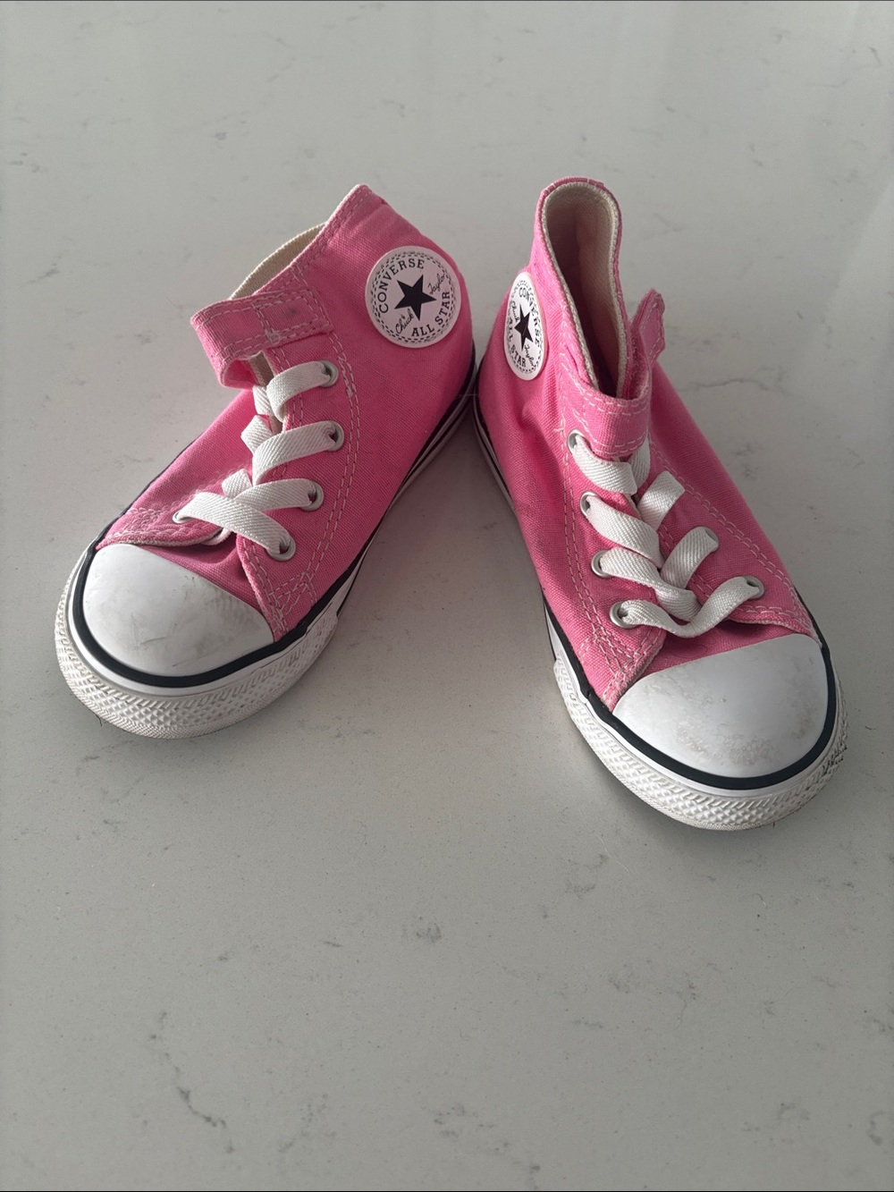 Converse Kids Bright Pink High-Top Canvas Sneakers